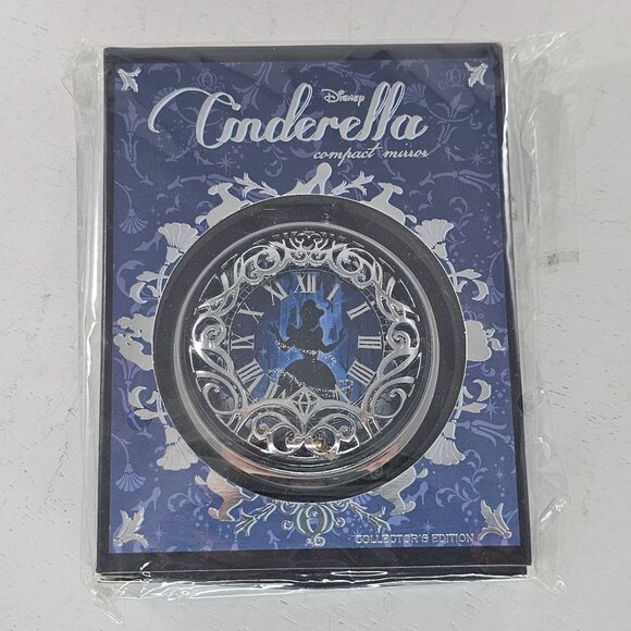 Disney Cinderella Collectors Edition Compact Mirror With Ornate Clock Design
